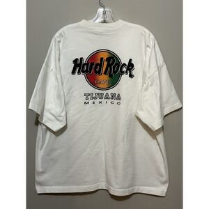 VTG Hard Rock Cafe Tijuana Mexico T-Shirt XXL Jet Apparel Tag 90s White
